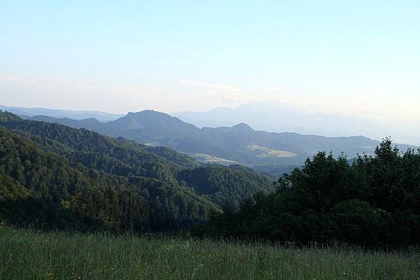 Widok na Pieniny i Tatry
