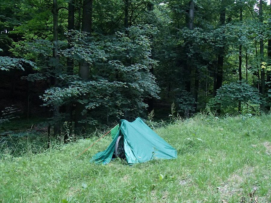 Biwak kawałek za Srebną Górą