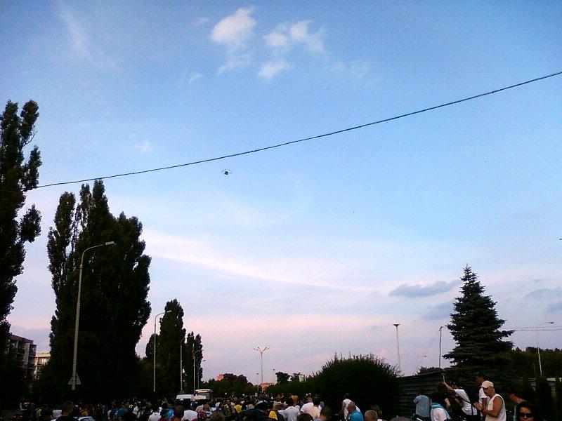 Oktokopter nad Masą