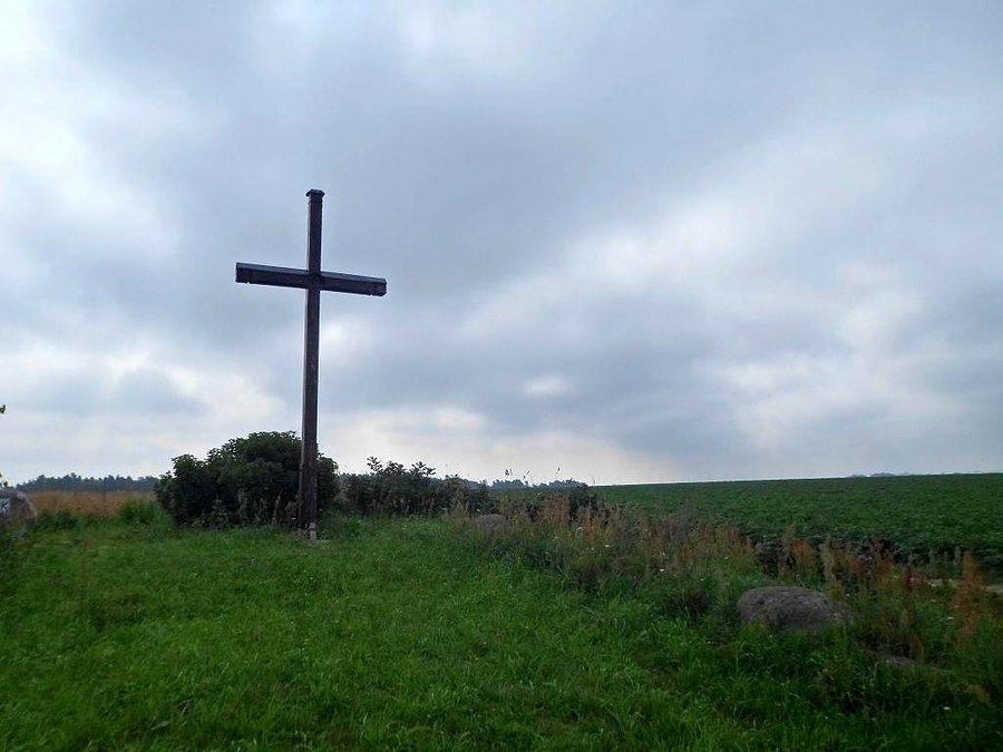 W szczerym polu nie-biały krzyż
