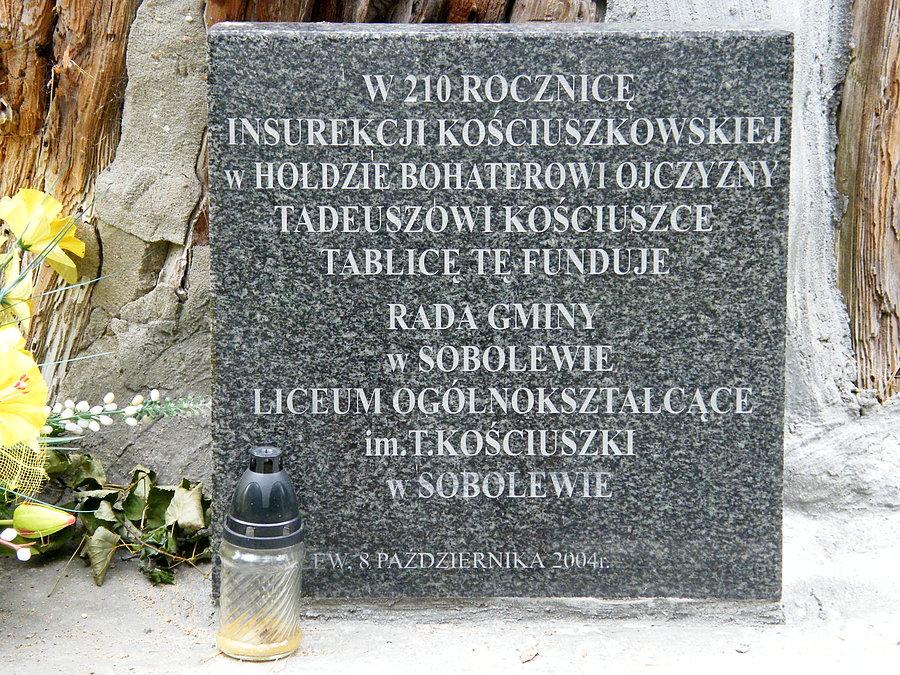 Pomnik Kościuszki/ Tablica