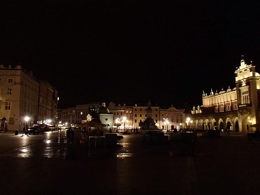 Starówka Krakowa nocą