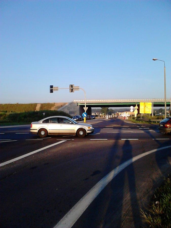Jedynka i budowana A1 przy skrzyżowaniu z drogą do Ciechocinka