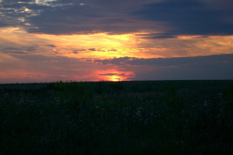 Zachodzące słońce