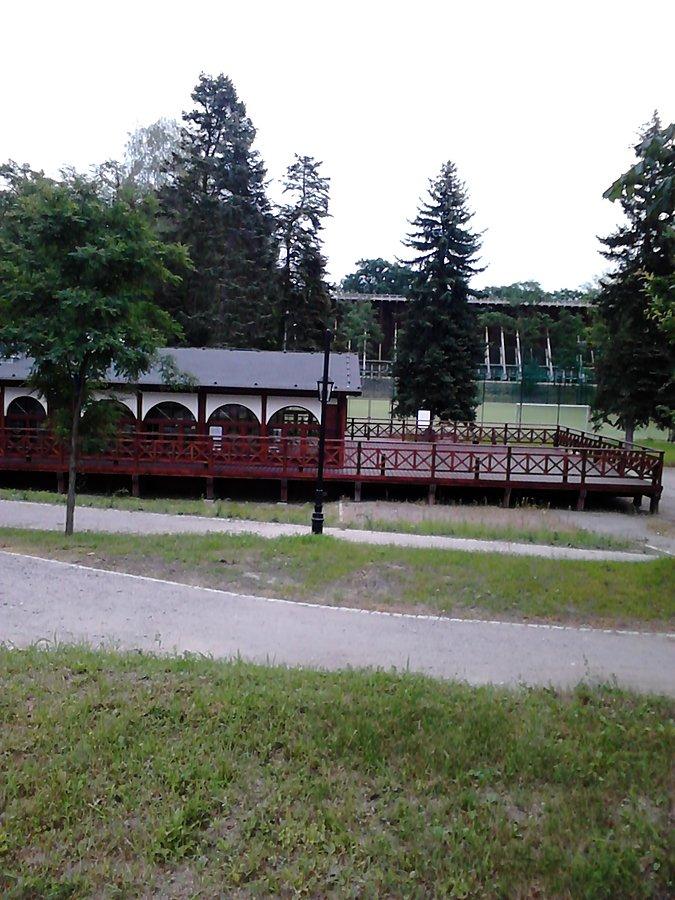 Pawilony w nowym parku