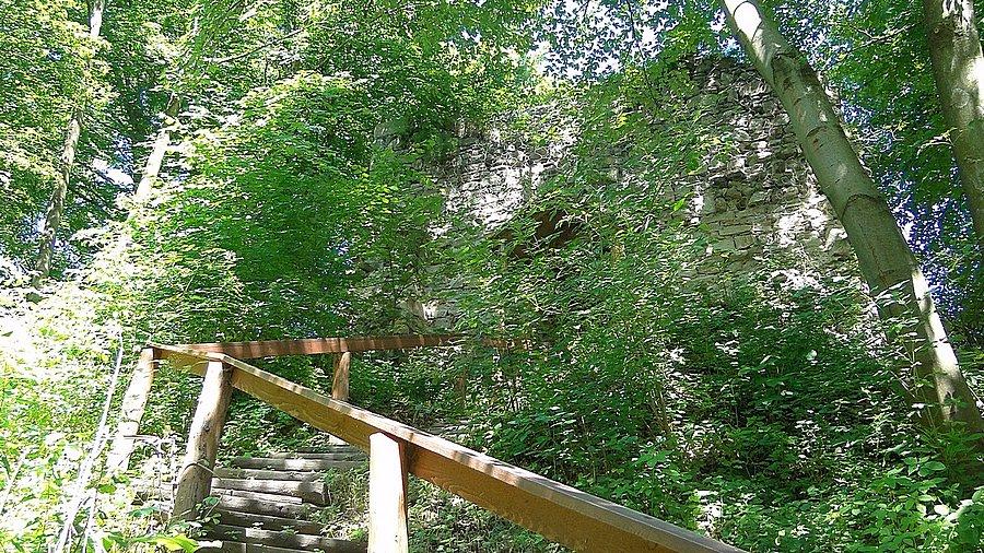 Zamek Kmitów na górze Sobień