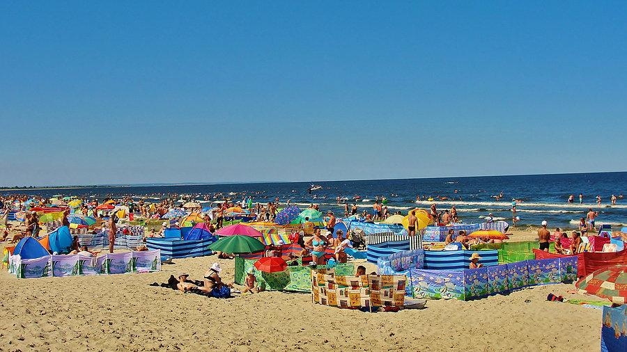 Na plaży w Jantarze
