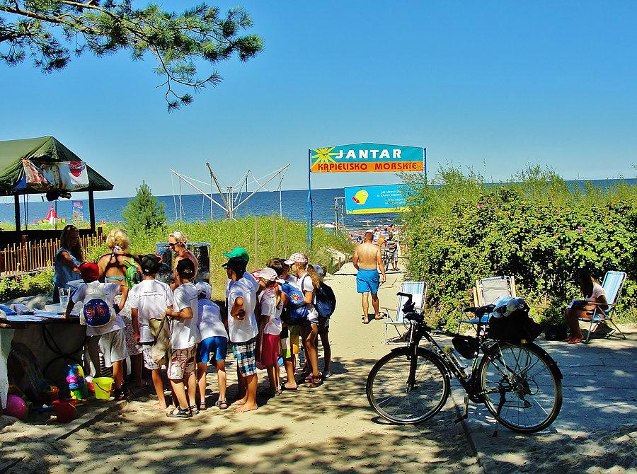 Na plaży w Jantarze