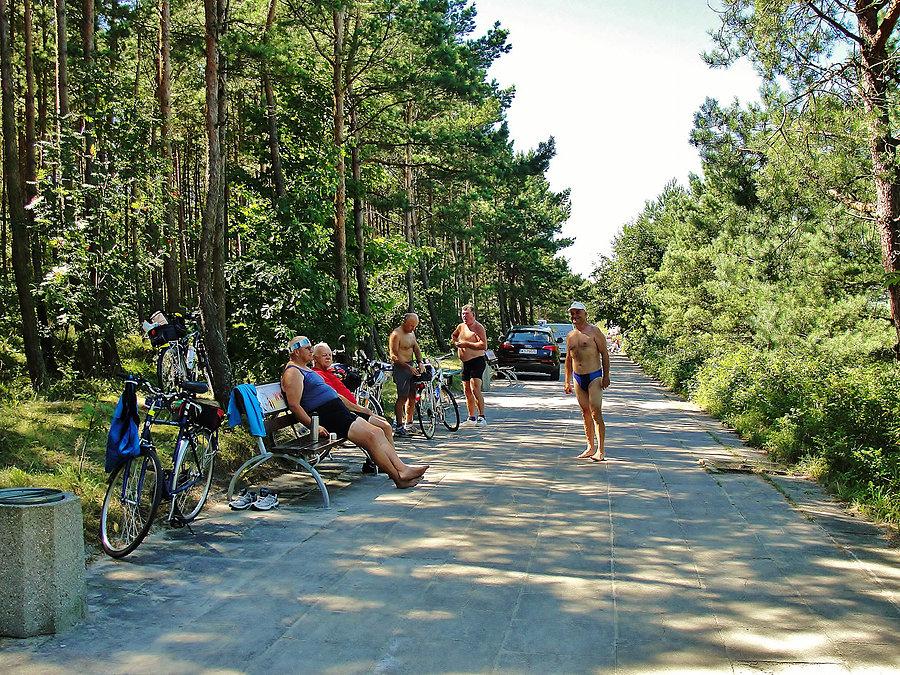 Na plaży w Jantarze. Miejsce naszego postoju