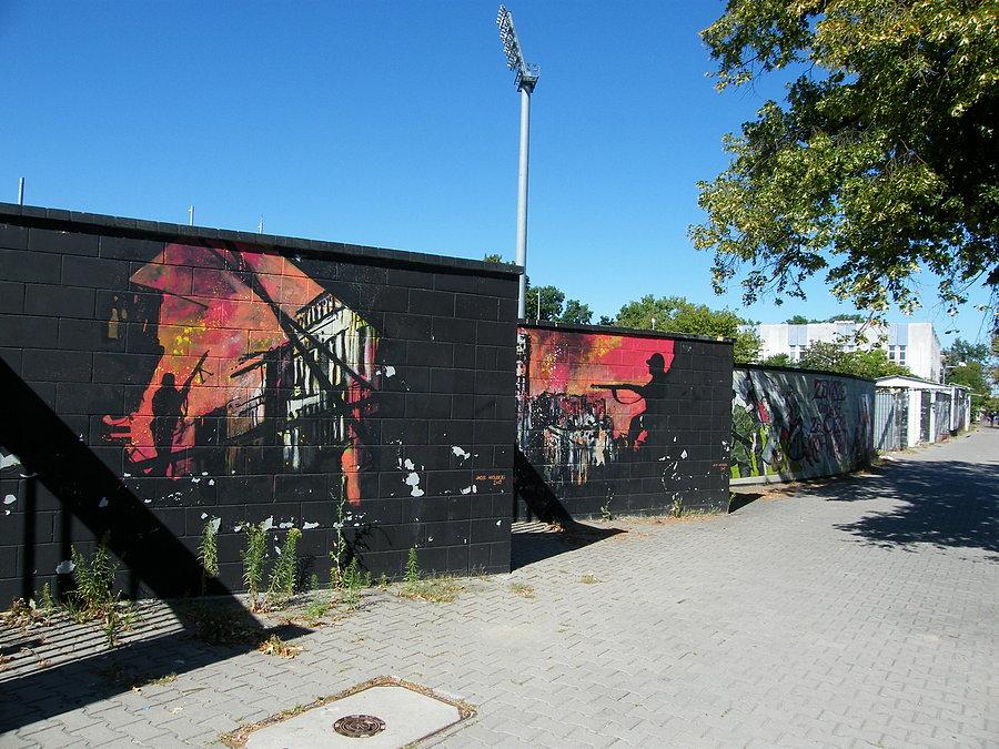 Waypoint #3223 Powstańczy mural na stadionie Polonii