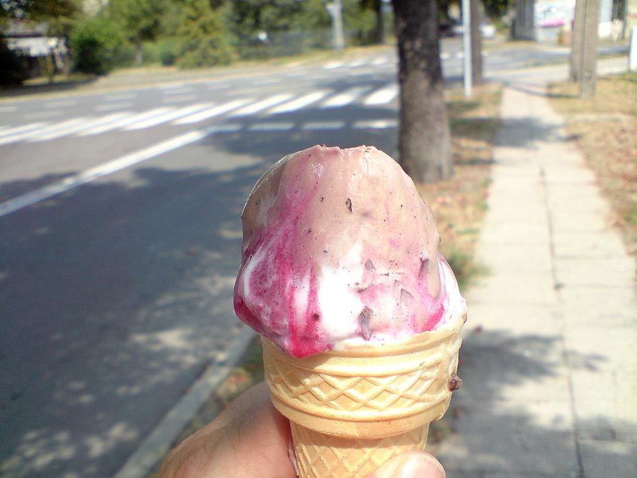 Lody z czarnej porzeczki - czekoladowe