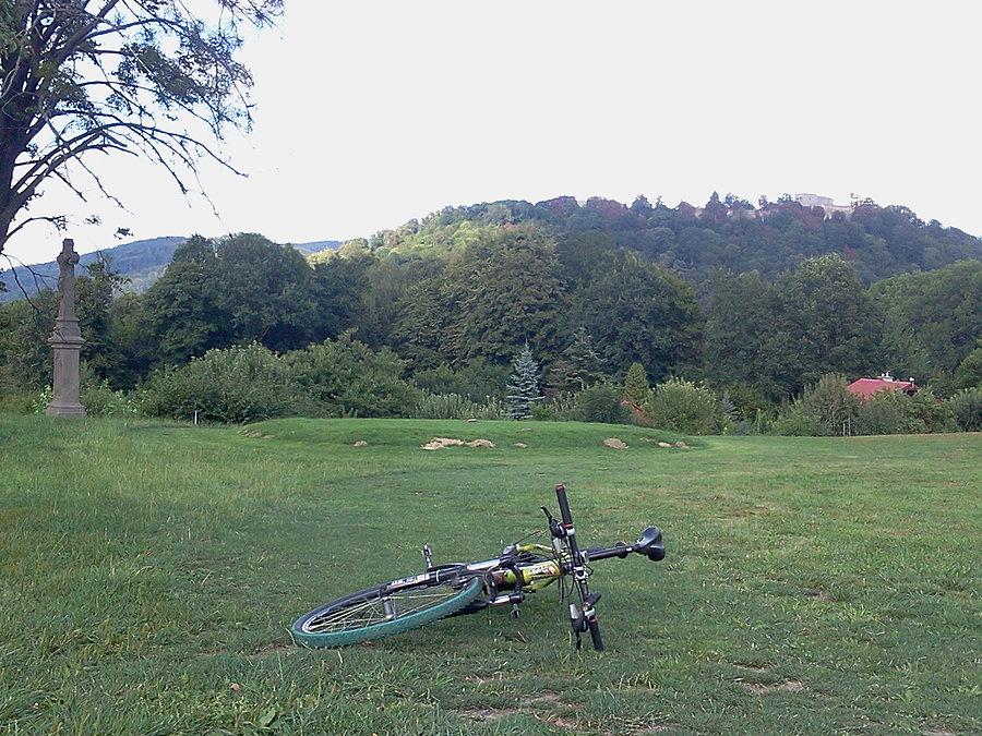 Widok na zamek w Hukvaldach