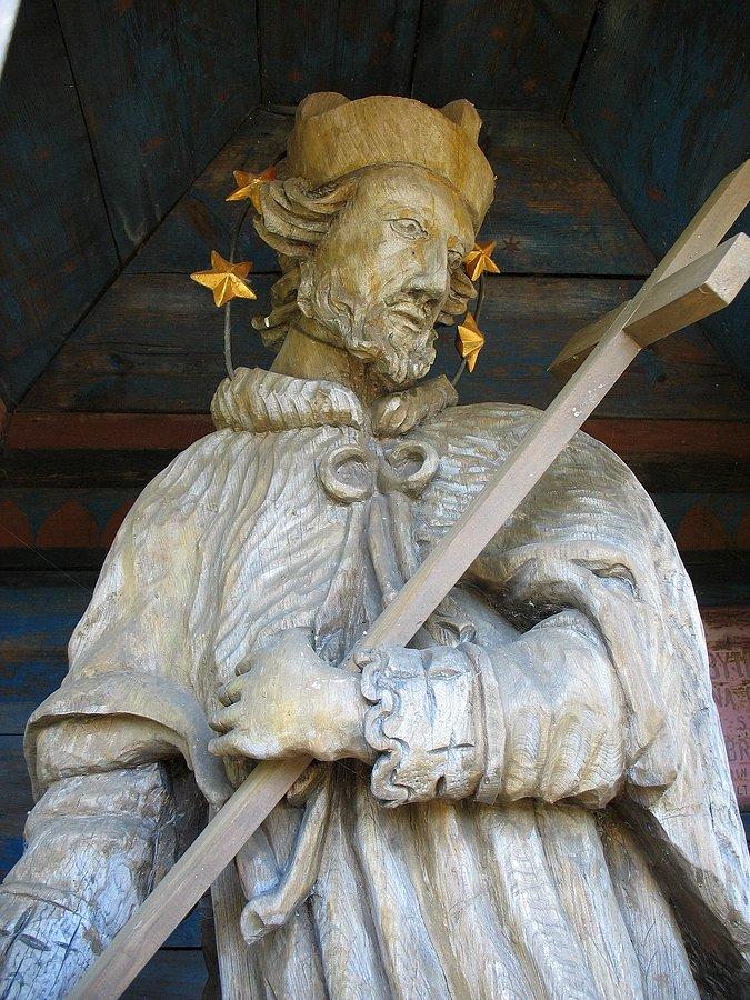 Figura św. Jana Nepomucena z kapliczki w Zalesiu