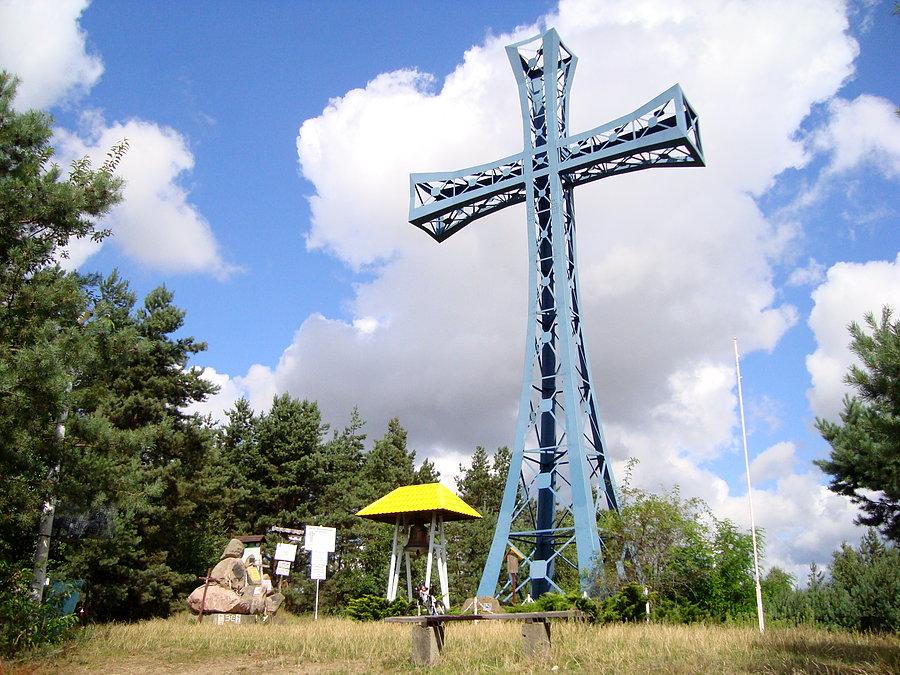 Na szczycie Góry Krzyża 284 m n.p.m