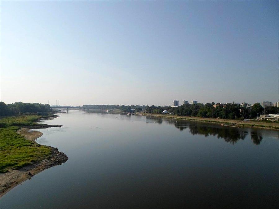 Poranny widok z Mostu Poniatowskiego