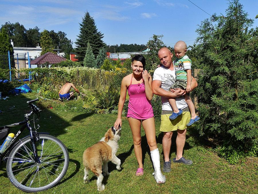 Starogard Gd.- wpadliśmy odwiedzić moją córkę. Jak widać, nóżka w gipsie