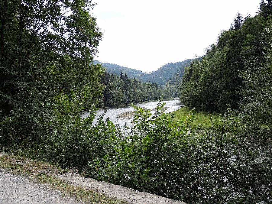 Przełom Dunajca - widok z trasy rowerowej cd