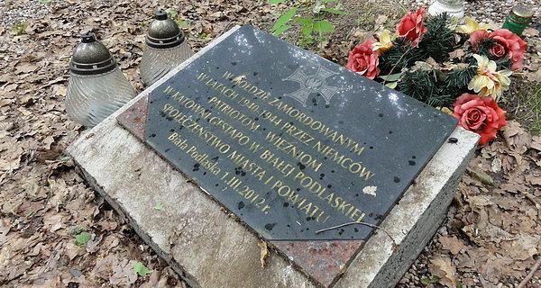 Miejsce pamięci narodowej. Tablica
