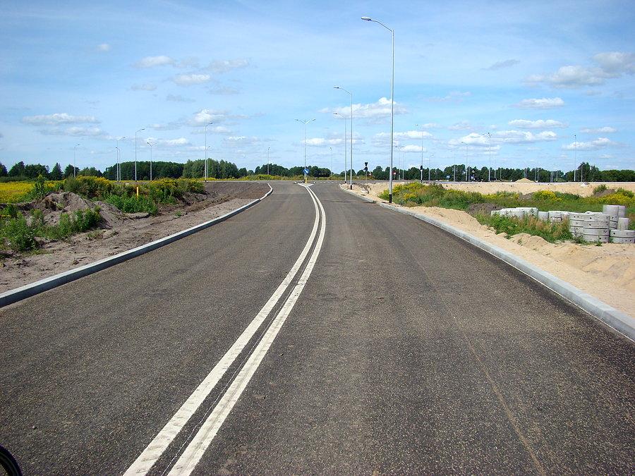 Nowa trasa w Dąbiu , jeszcze w budowie