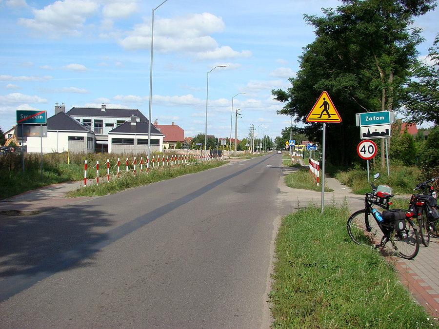 Koniec Szczecina w kierunku na Pucice