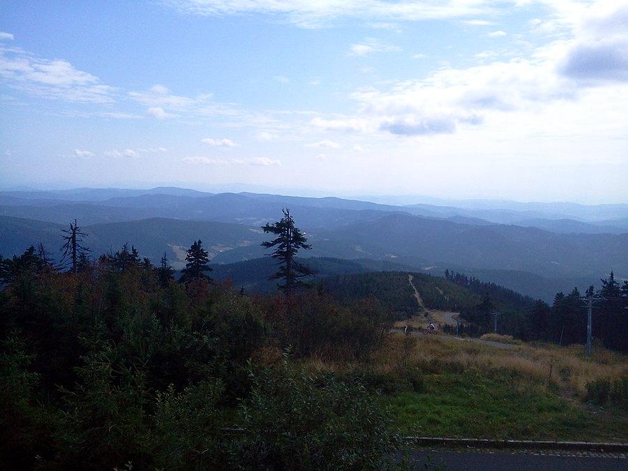 Widok z Łysej na południe