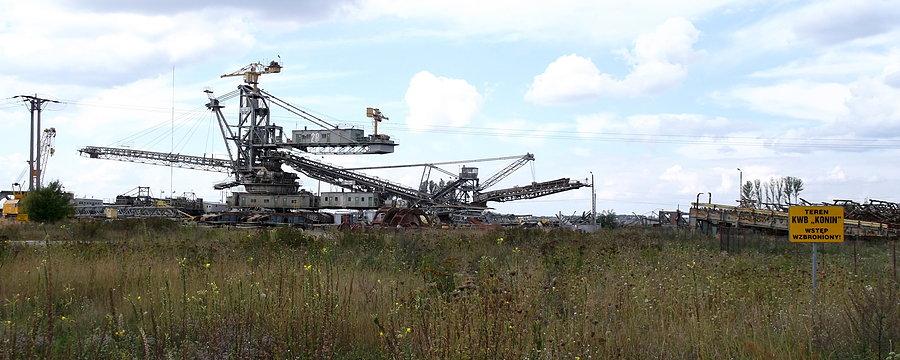 Gigantyczne machiny do wybierania węgla brunatnego