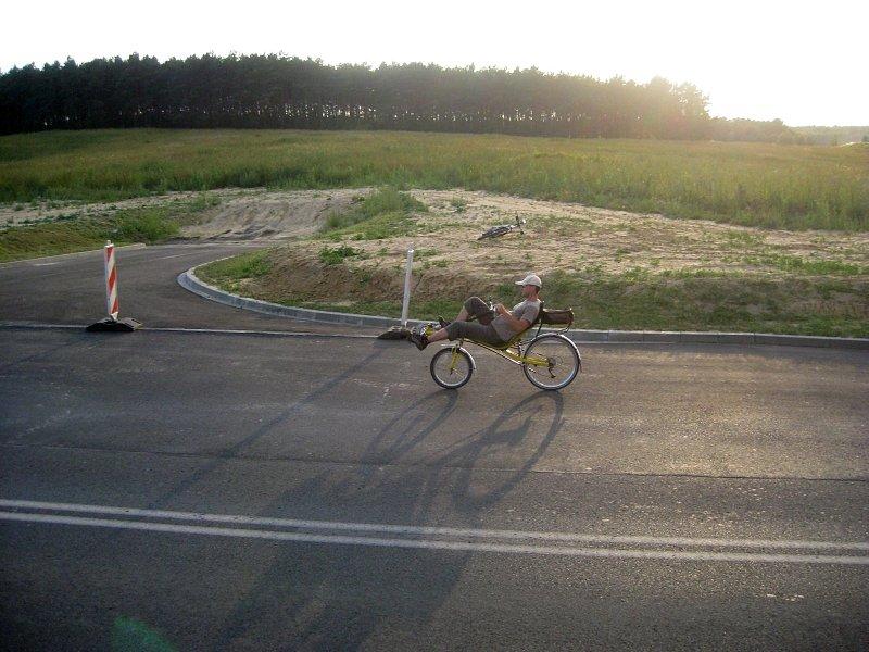 Rowerzysta na poziomce