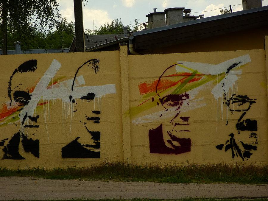 Mural na ogrodzeniu schroniska dla bezdomnych przy ul. Fordońskiej