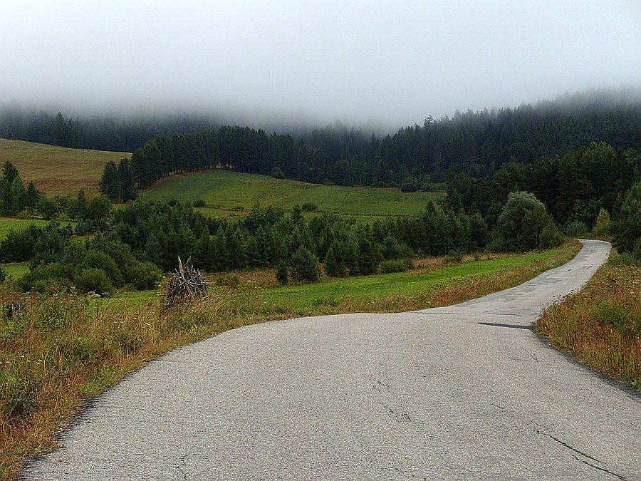 Widok na zjazd z pioruna, przed Tyliczem