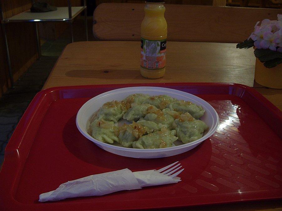 Pierogi z czosnkiem niedźwiedzim