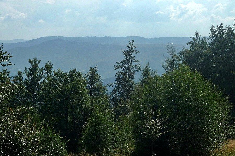 Widok na żar z Hrobaczej Łąki