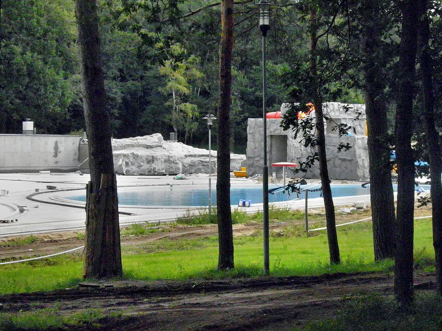 Kąpielisko Arkonka w przebudowie ale jak widać w basenie jest woda