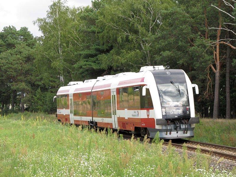 Sławica - Szynobus na trasie