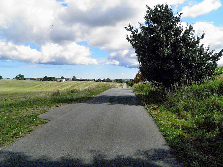 W oddali Pampow - od Grünhof do Pampow jest ca 5 km