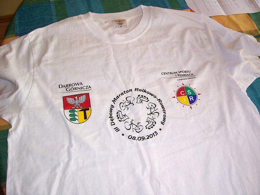 Pamiątkowa koszulka z logo maratonu