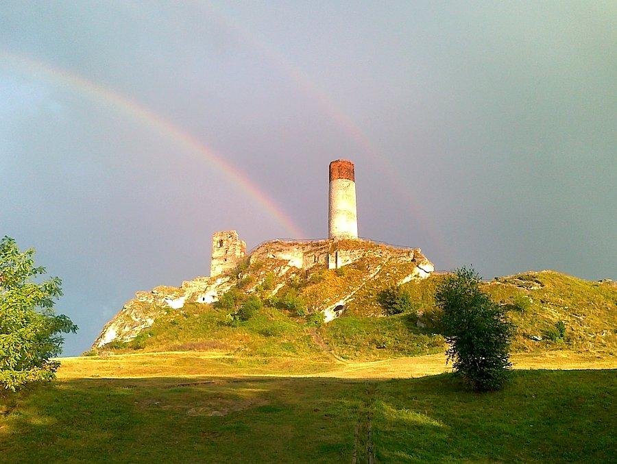 Tęcza na zamku w Olsztynie