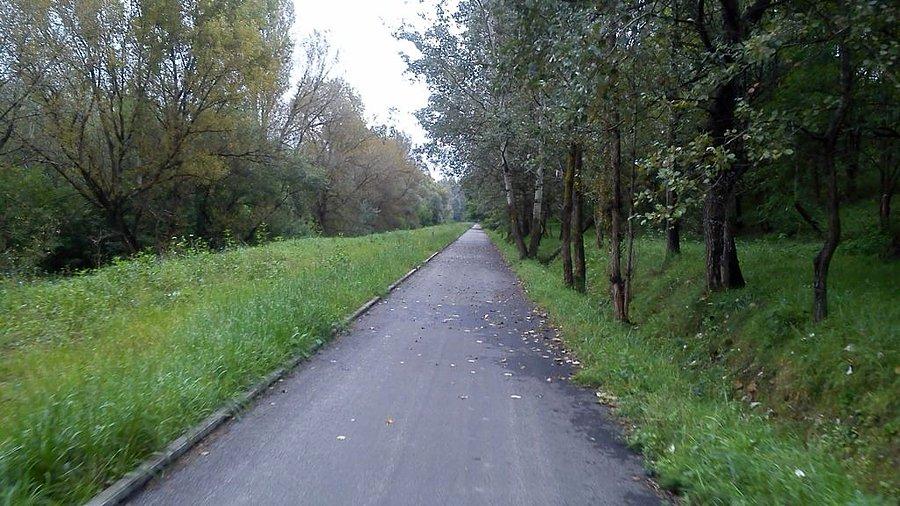 Ścieżka rowerowa między Wisłą a składowiskiem odpadów paleniskowych