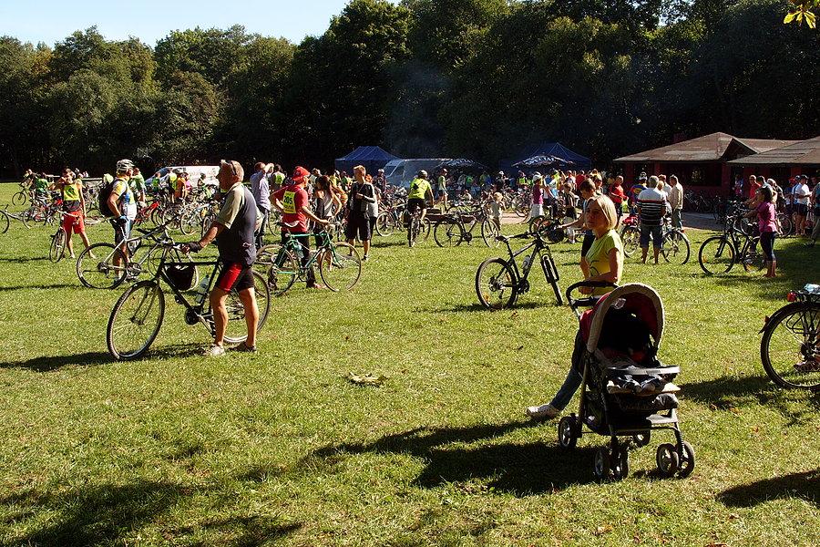 Rowerowy piknik w elbląskiej Bażantarni