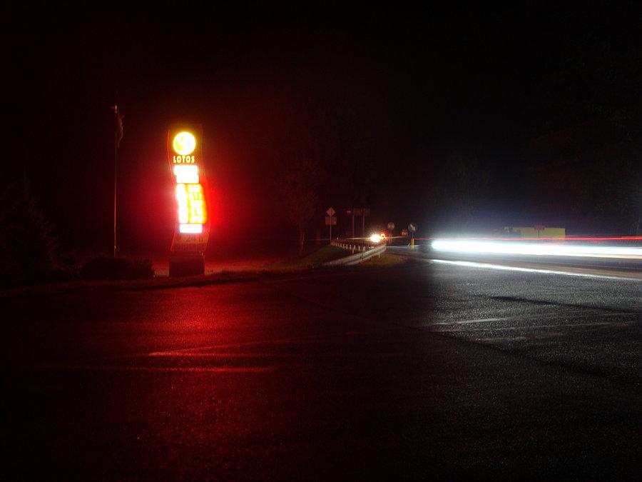Próba artystyczne złapania nocnego ruchu :)