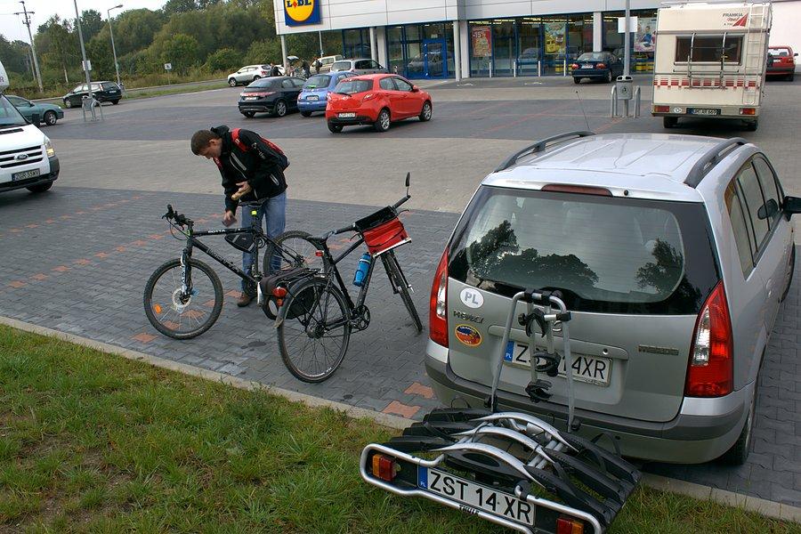 Na parkingu w Gryfinie