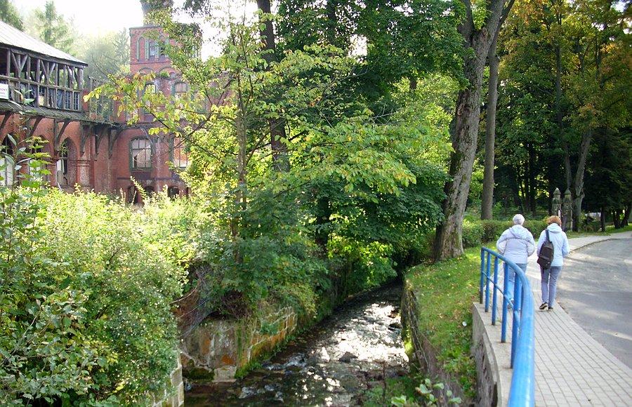 Fragment parku zdrojowego w Sokołowsku