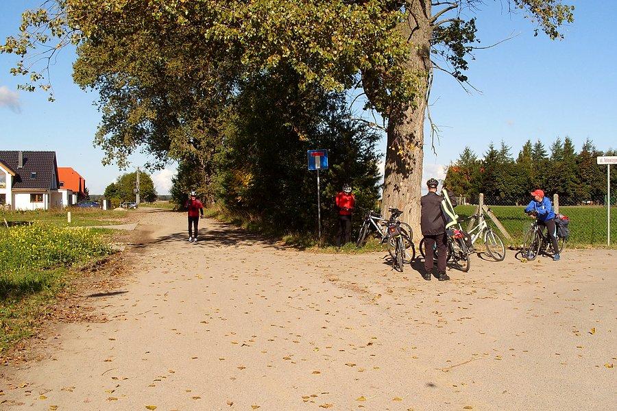 Jedziemy w kierunku Banina, troszeczkę się pogubiliśm​y