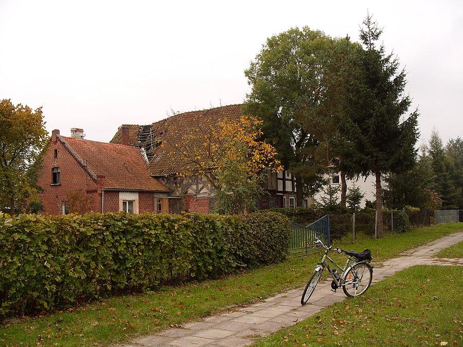 Żuławskie zabudowy w Świerkach