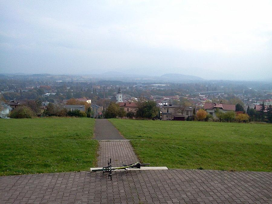 Widok na Skoczów z Kaplicówki