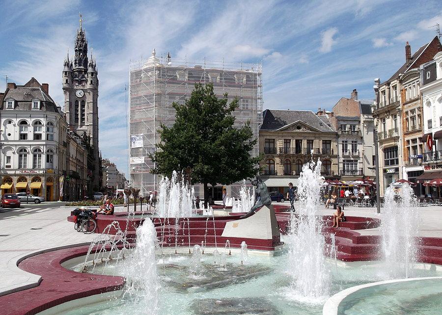 Centrum Douai. Tu mielismy przyjemny chłodek :)