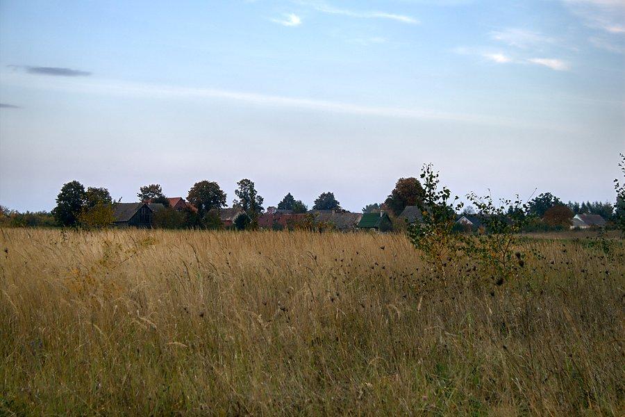 Widok z drogi polnej na Grabowo