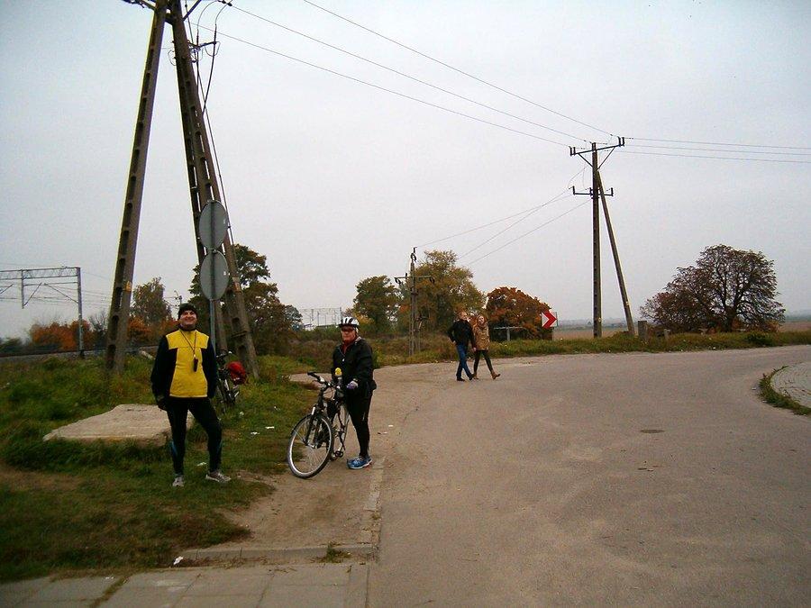 13-10-2013. Powrót do domu z Mikoszewa do Tczewa. Ja z Markiem przed wjazdem na most Lisewski na Wiśle w Tczewie