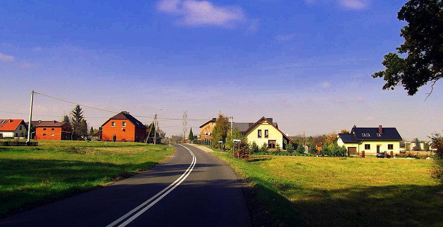 Wjazd do miejscowości Lyski