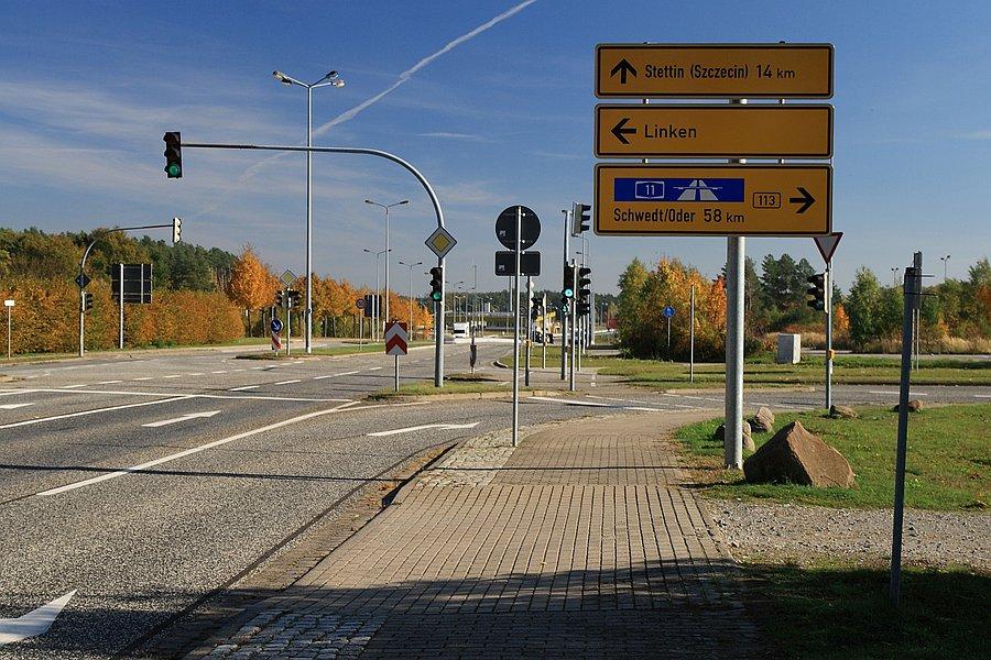 Granica w Lubieszynie. Od strony Niemiec