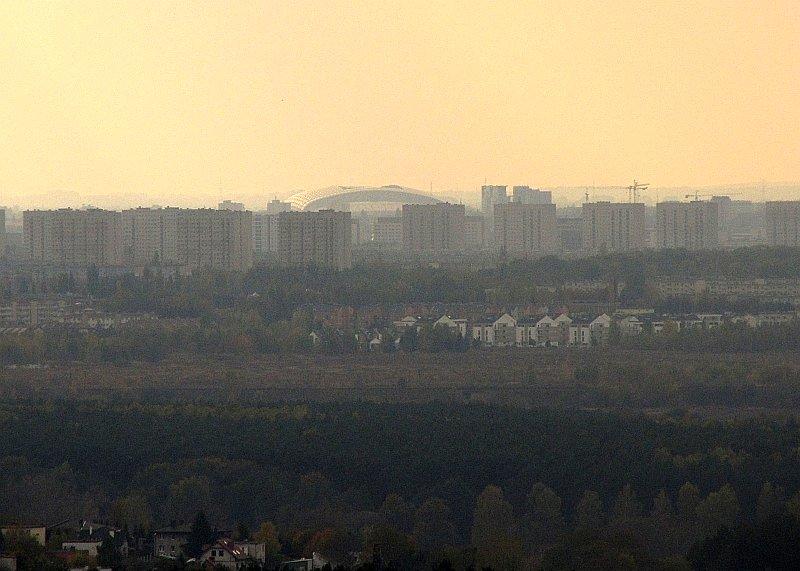 Stadion Lecha w oddali